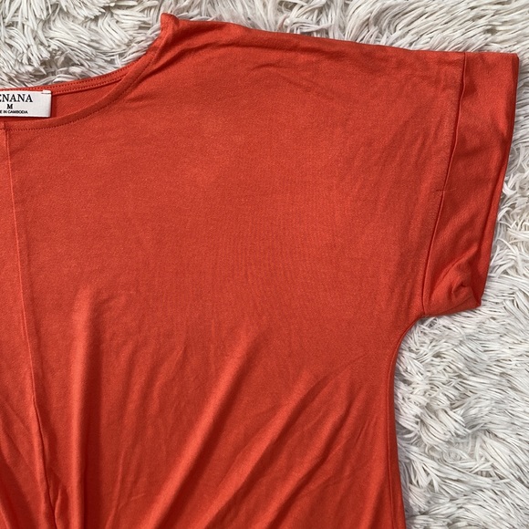 Zenana Twist Hem Dolman Top 💗 Orange - Picture 6 of 10